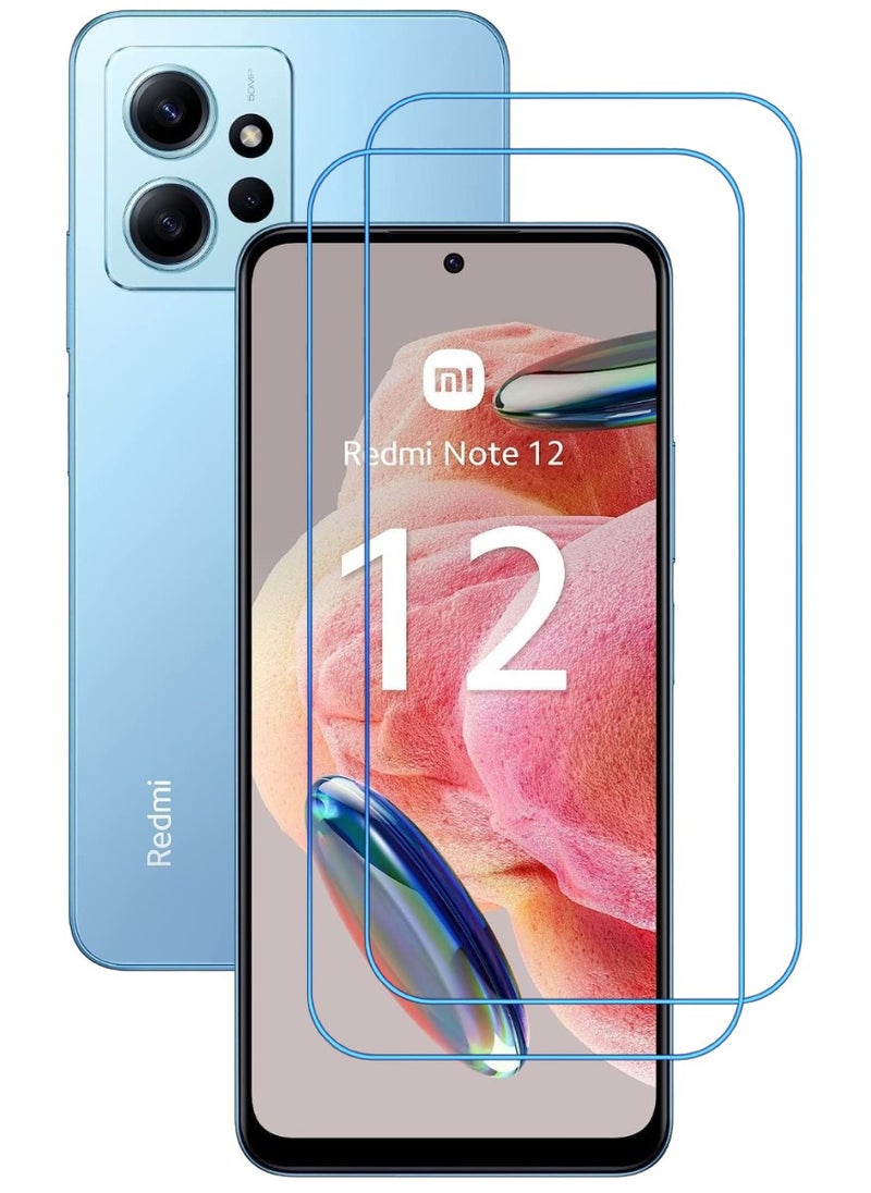 ACLIX 2 Pieces Antistatic ESD Dustproof Premium Quality High Definition Clear Tempered Glass Screen Protector Designed For Xiaomi Redmi Note 12 - Image 1