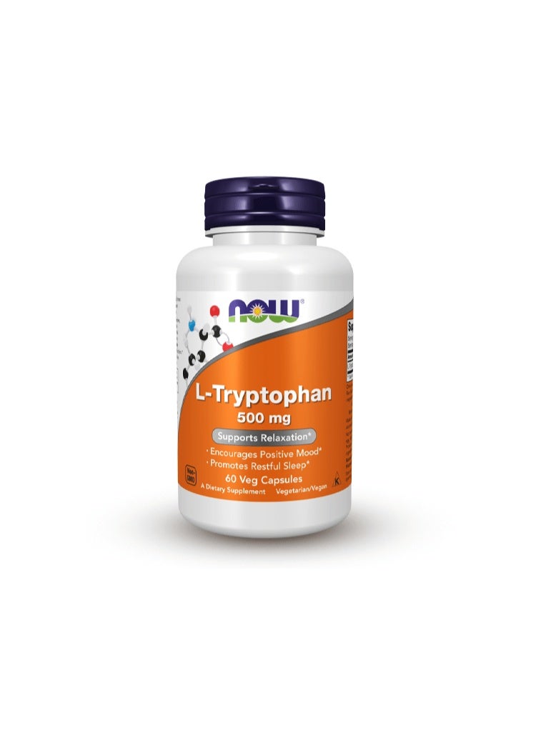 now L-Tryptophan 500mg 60 Veg Capsules
