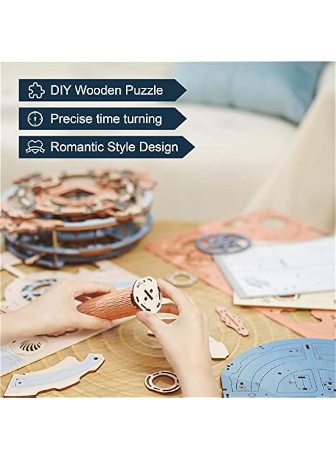 3D Puzzles for Adults Vintage Wooden Pendulum Clock Kits 12, Mechanical Building Model Kits DIY Wall Clock Hobbies for Adults Home Decor Gifts for Teens - Image 5