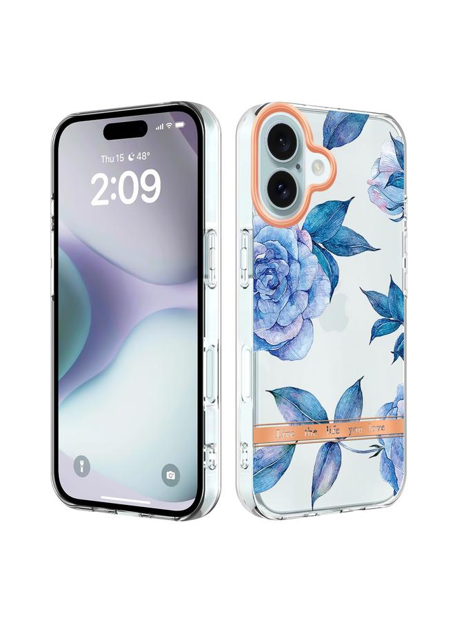 اس-توب جراب لهاتف iPhone 16 Plus من سلسلة الزهور والنباتات IMD TPU - Image 1