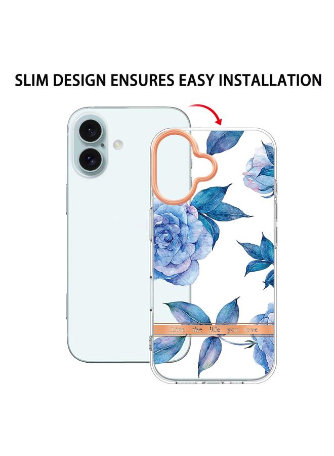 اس-توب جراب لهاتف iPhone 16 Plus من سلسلة الزهور والنباتات IMD TPU - Image 5