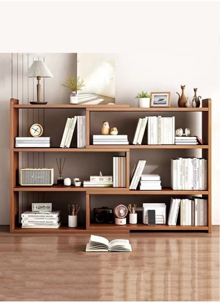 Kutis 5-Tier Desktop Bookcase Retractable Bookcase Brown 120x17x80 cm  - Image 2