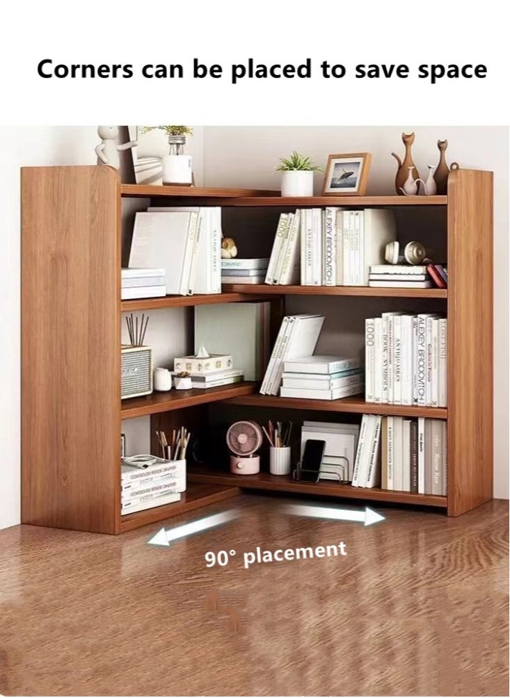 Kutis 5-Tier Desktop Bookcase Retractable Bookcase Brown 120x17x80 cm  - Image 3