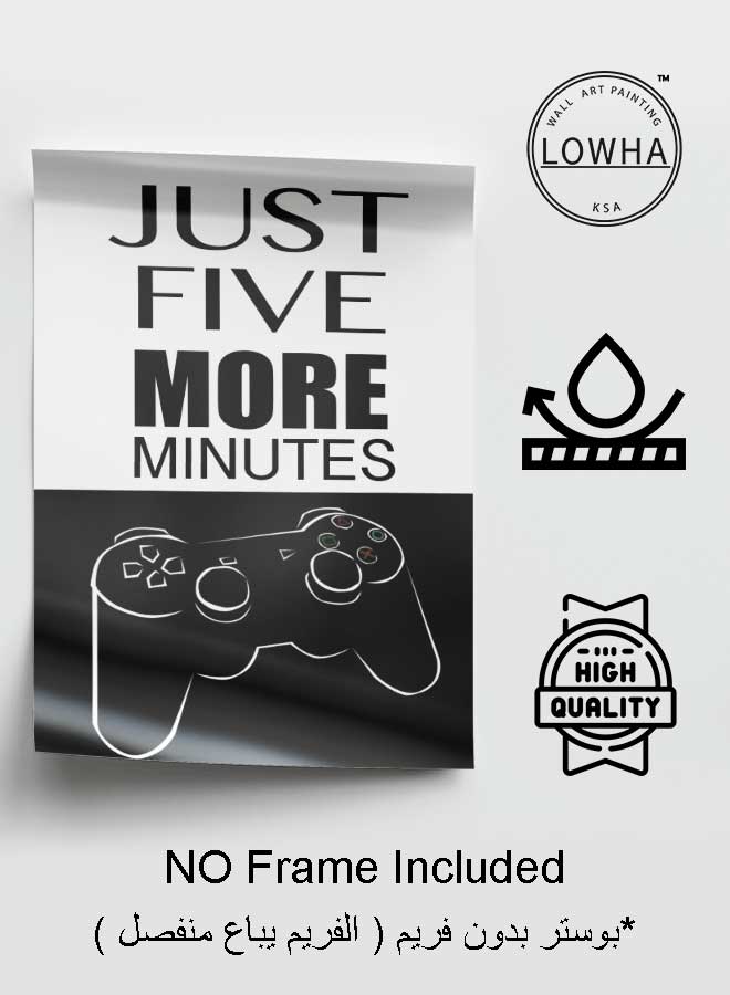 لوحة بوستر ديكور لوحة بدون فريم مع أربع قطع منفصلة من اللاصق ذو الوجهين تصميم خمس دقائق فقط غرفة النوم غرفة المعيشة وديكور المكتب - Image 3