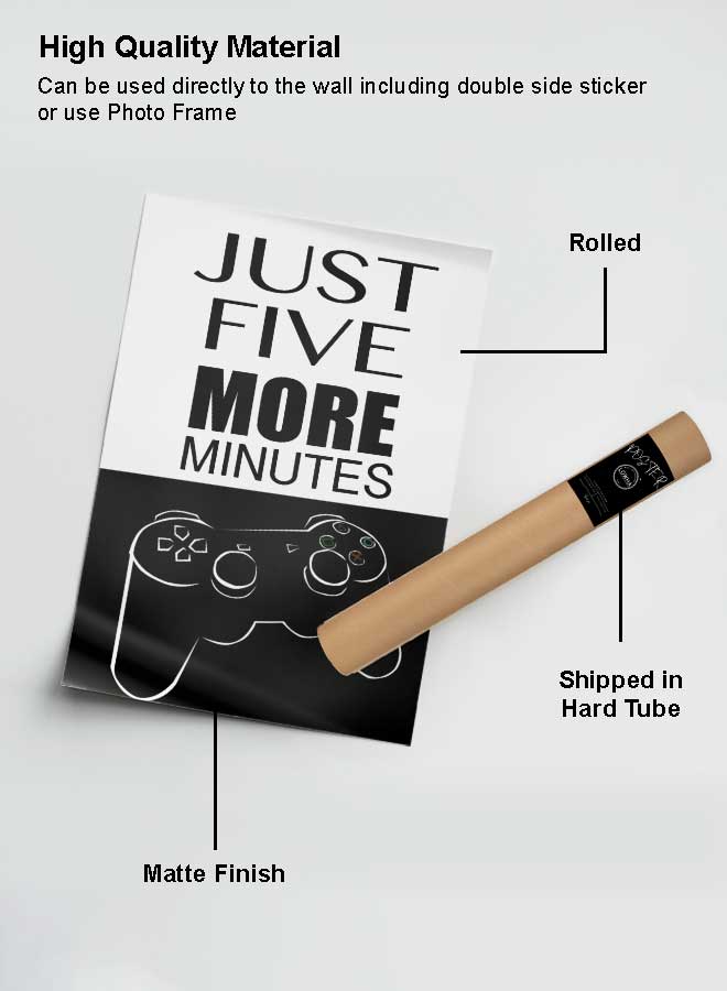 لوحة بوستر ديكور لوحة بدون فريم مع أربع قطع منفصلة من اللاصق ذو الوجهين تصميم خمس دقائق فقط غرفة النوم غرفة المعيشة وديكور المكتب - Image 2