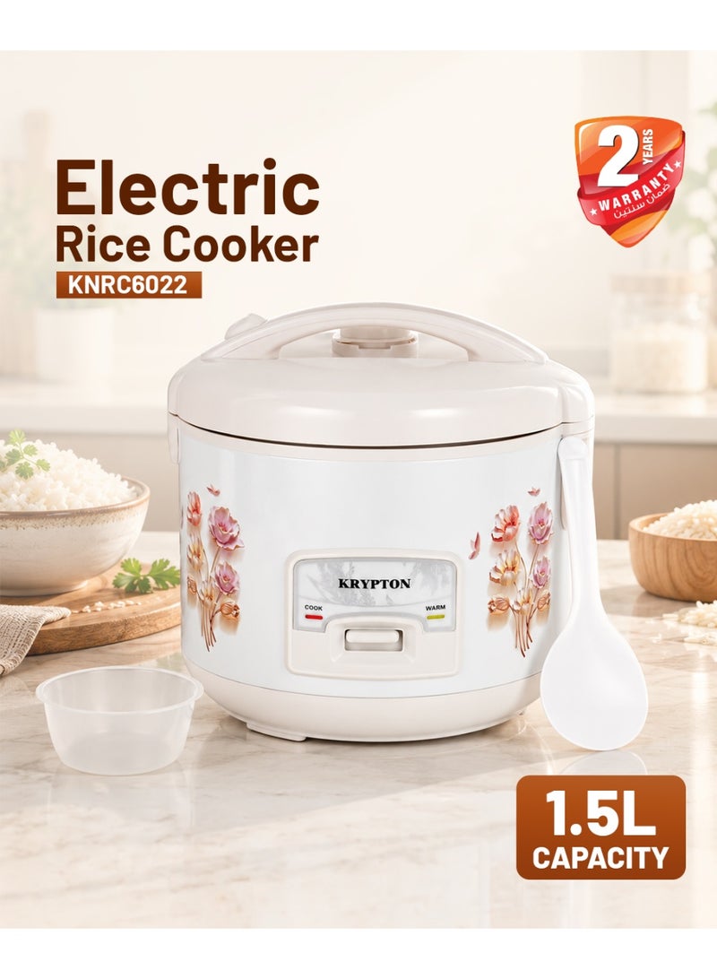 كريبتون جهاز طهي الأرز الكهربائي بجهاز طهي بالبخار 1.5 L 500 W KNRC6022H أبيض/برتقالي - Image 1