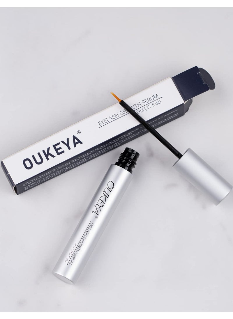 OUKEYA - Eyelash Growth Serum Fuller and Longer Looking Eyelashes Lash Enhancing Serum for Natural Lashes or Lash Extensions and Brows Vegan and Cruelty - Image 1