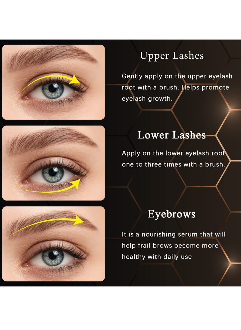 OUKEYA - Eyelash Growth Serum Fuller and Longer Looking Eyelashes Lash Enhancing Serum for Natural Lashes or Lash Extensions and Brows Vegan and Cruelty - Image 1