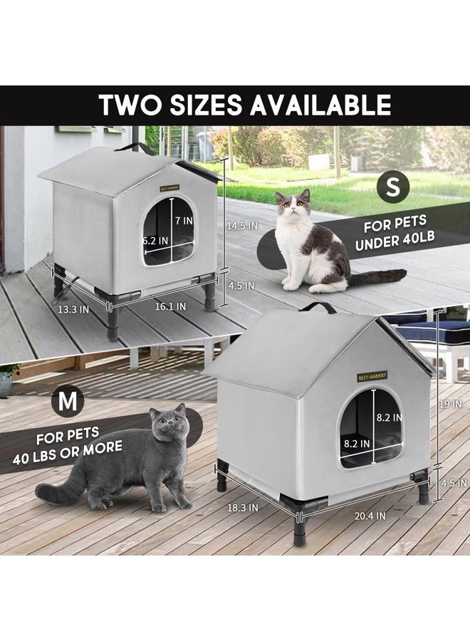 Rest-Eazzzy Heated Cat House for Indoor Cats in Winter, Waterproof, Fully Insulated Shelter for Stray and Feral Cats, Great for Cat Houses for Indoor Cats and Cat Beds for Indoor Cats (Grey, S-Heat) - Image 3