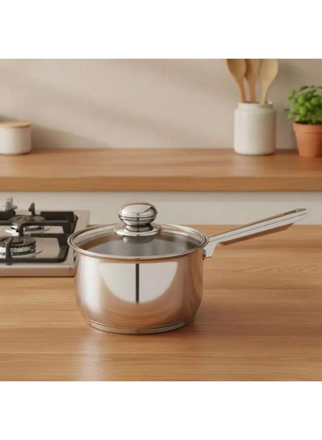 Pan Home قدر صلصة أمارا مع غطاء - كروم - Image 3