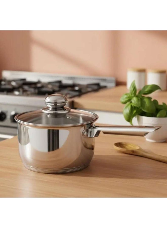 Pan Home قدر صلصة أمارا مع غطاء - كروم - Image 2