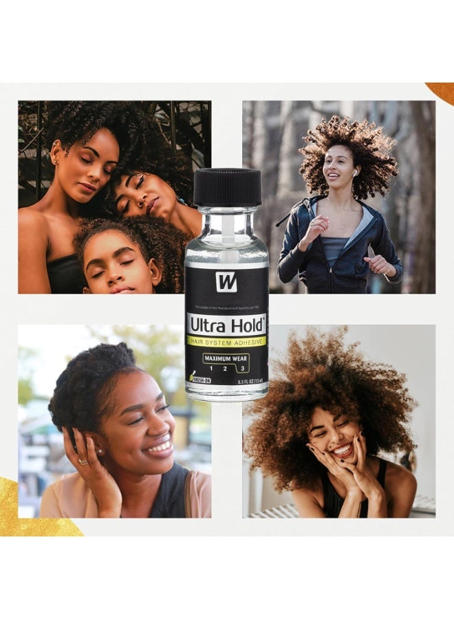 Walker Tape Wig Glue Lace Front, Invisible Bonding Adhesive for Poly and Lace Wigs, Strong Hold Waterproof Hair Glue, Oil-Resistant, Latex-Free Wig Adhesive for Daily Use, 15ml - Image 5