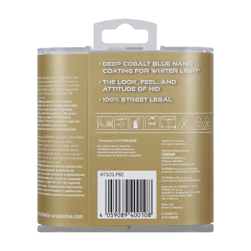SYLVANIA H7 SilverStar zXe GOLD Headlight Bulb - Image 2