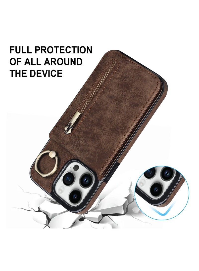 DUNISO For iPhone 14 Pro Max 6.7" Leather Wallet Case with Card Slots Holder Magnetic Clasp Shockproof Flip Folio Book Protective Cover Women Men for Apple 14 ProMax 5G Phone Case - Image 4