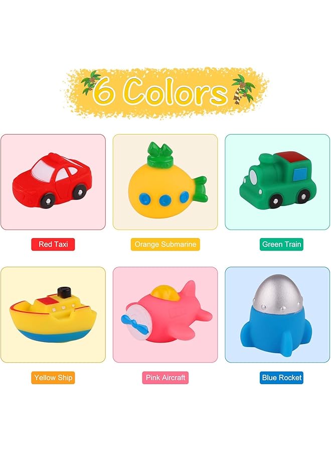 ELECDON مجموعة ألعاب حمام عائمة مضيئة مكونة من 6 قطع للأطفال الصغار وأعياد الميلاد وحمام السباحة وحوض الاستحمام للأولاد والبنات والأطفال في مرحلة ما قبل المدرسة - Image 2
