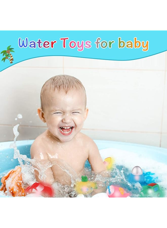 ELECDON مجموعة ألعاب حمام عائمة مضيئة مكونة من 6 قطع للأطفال الصغار وأعياد الميلاد وحمام السباحة وحوض الاستحمام للأولاد والبنات والأطفال في مرحلة ما قبل المدرسة - Image 5