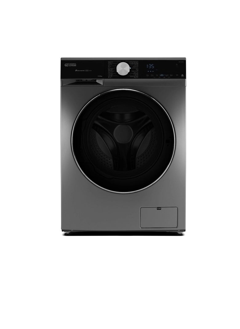 GENERAL SUPREME General Supreme Washing Machine Automatic Front Load 13 KG , 8 KG DRY,Inverter, Dark Silver, GSFLA1308DM  - Image 1