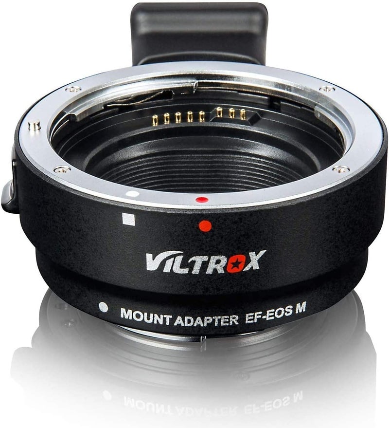 VILTROX VILTROX EF-EOS M Lens Mount Auto Focus Adapter, Compatible with Canon EF/EF-S Lens to Canon EOS M (EF-M Mount) Mirrorless Camera Body EOS M100 M50 M3 M10 M6 M5 - Image 1