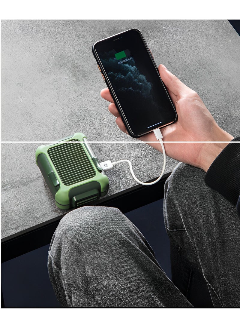 ريوكل مروحة خصر محمولة بمشبك 4000 مللي أمبير في الساعة مروحة رقبة شخصية قابلة لإعادة الشحن حتى 16 ساعة مع تدفق هواء قوي و3 سرعات بدون استخدام اليدين مروحة قلادة للعمل والمشي لمسافات طويلة وصيد الأسماك - Image 4