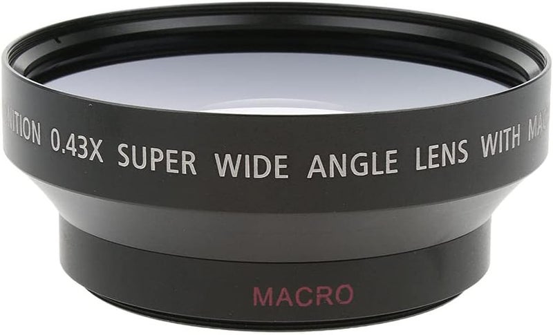 klarako 62mm 0.43X Wide Angle + Macro Conversion Lens for Canon SLR Camera DV 0.43X67 Universal (Black) - Image 4