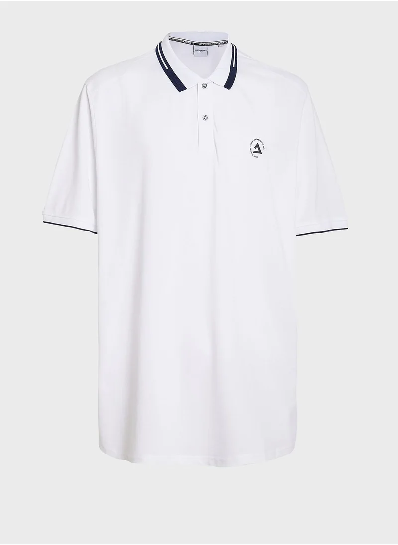 JACK & JONES Plus Size Logo Polo Shirt