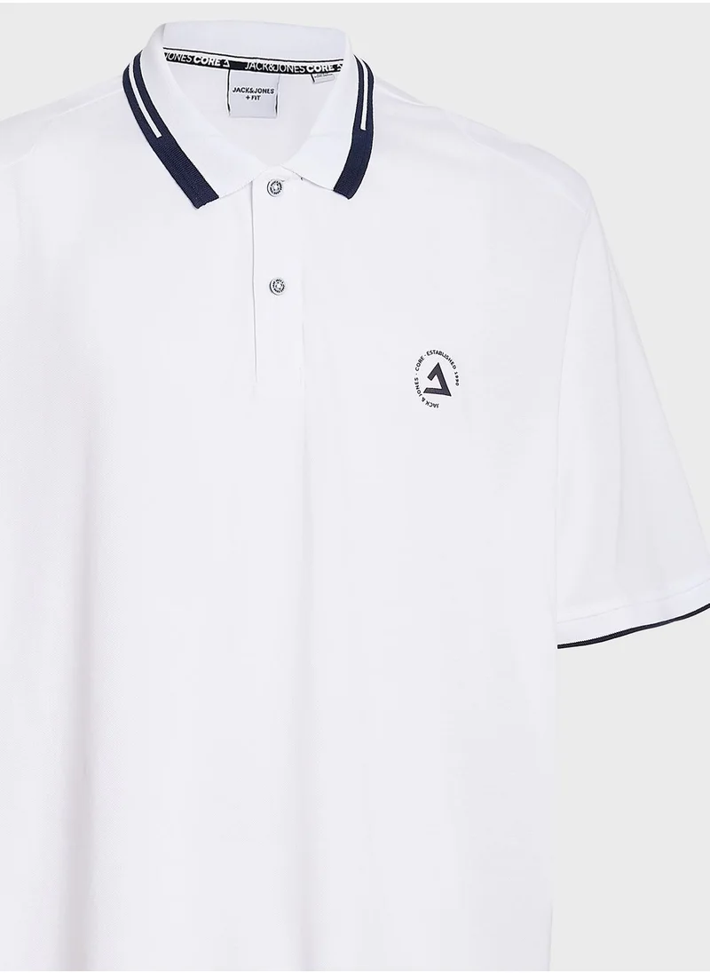 JACK & JONES Plus Size Logo Polo Shirt