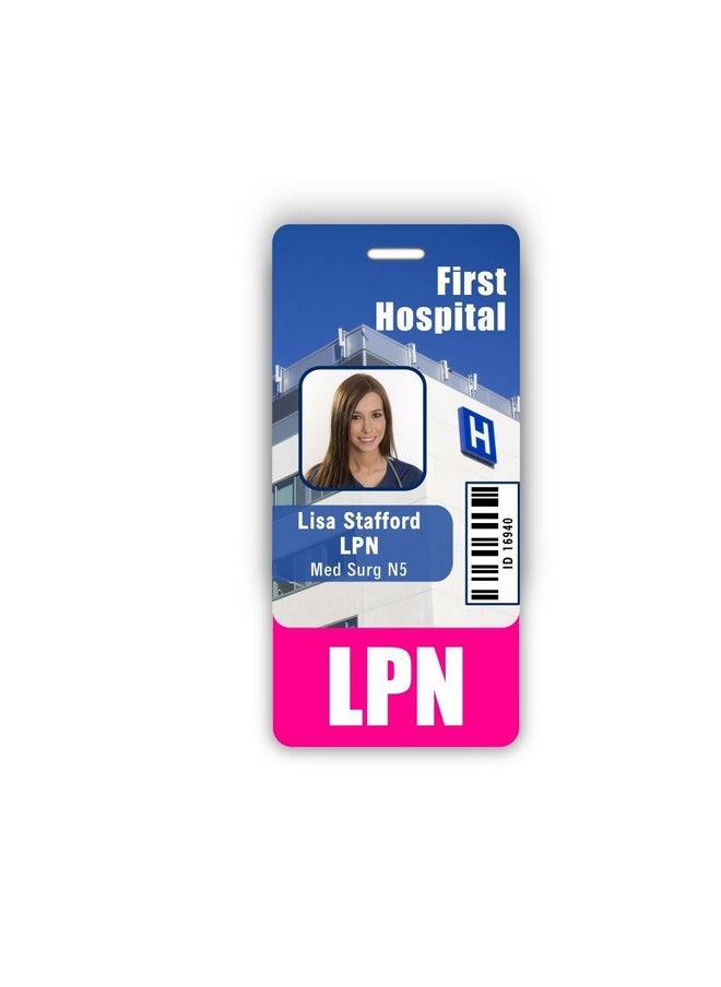 Scrubs and Stuff LLC Lpn Badge Buddy Vertical W/Height & Weight Conversion Charts (Pink)  - Image 3
