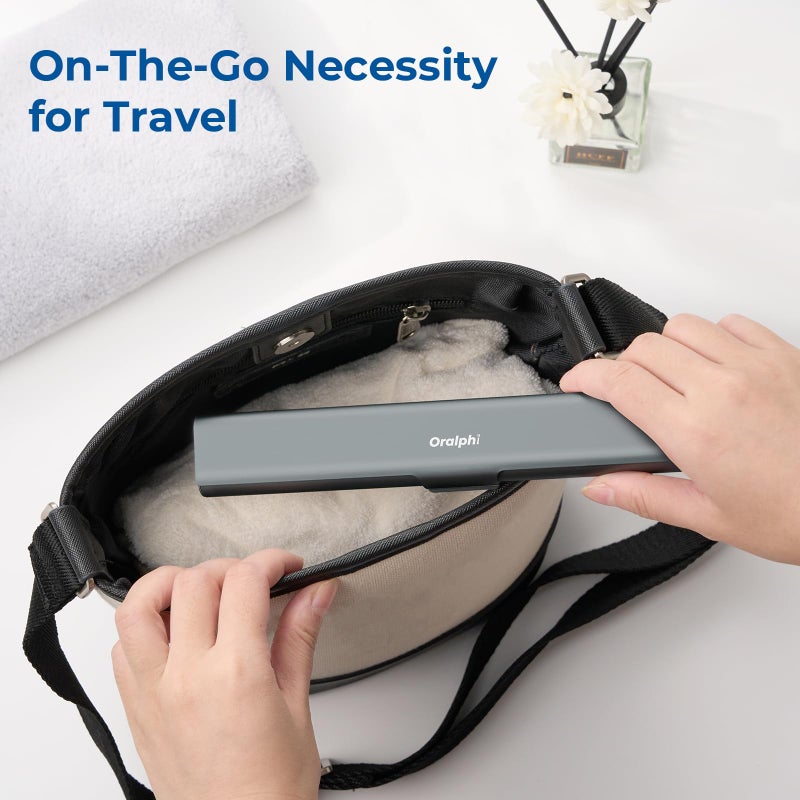 Oralphi Aluminum Toothbrush Travel Case, Portable Travel Toothbrush Holder, Durable Manual Toothbrush Box Container for Traveling, Bathroom, Camping, Business Trip-Gray Blue - Image 4