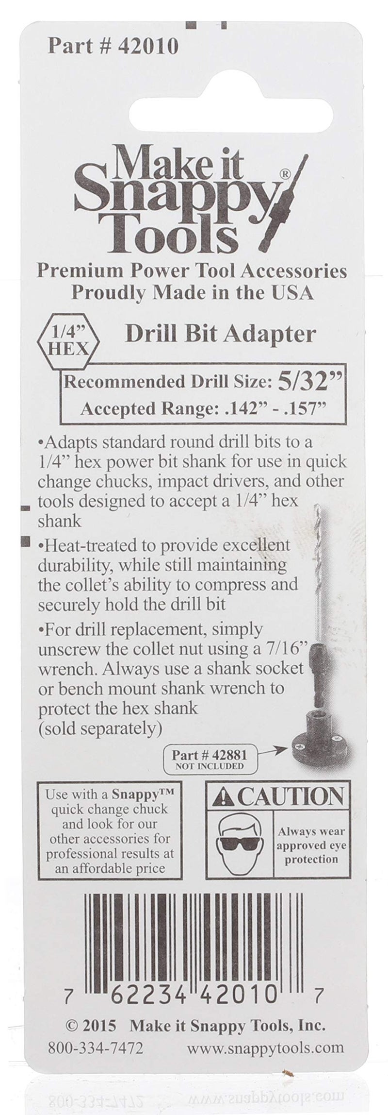 Make it Snappy Tools 5/32 Inch Quick Change Drill Bit Adapter #42010 - Image 3