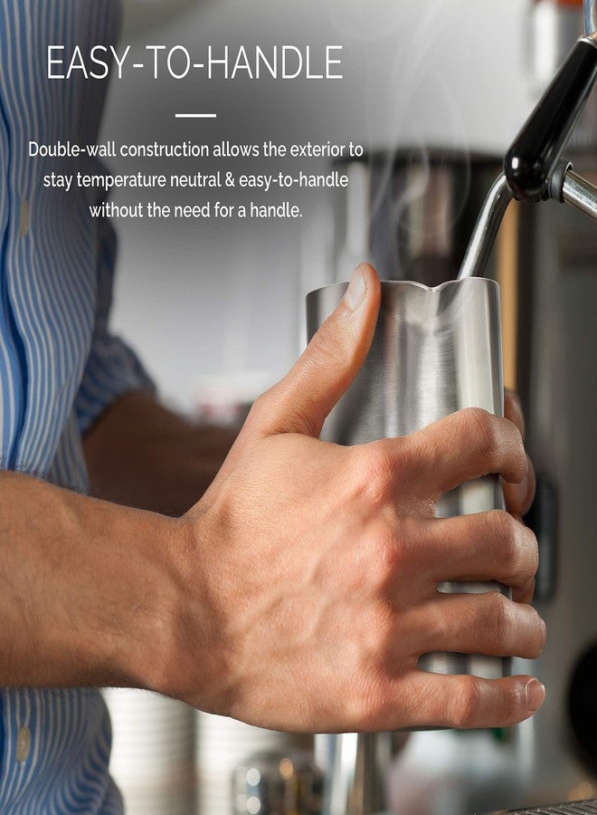 Final Touch Milk Frothing Pitcher for Coffee & Espressos - Double-Wall Insulated 304-Grade Stainless Steel (CAT131) - Image 2