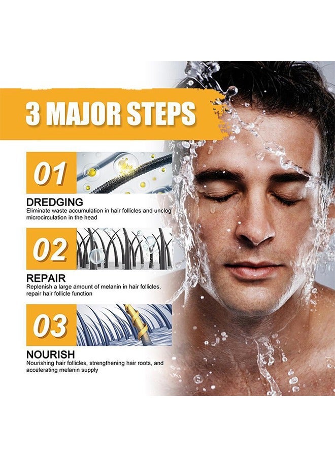 HOMTOPY Black Soap Grey Coverage Bar Shampoo 50g, hair darkening soap bar with botanical herbal extracts for hair growth and dye free solution to gray hair - Image 5