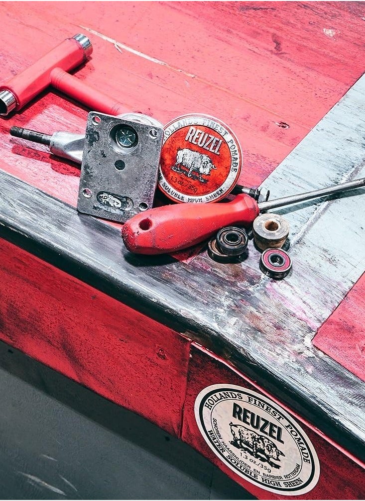 Reuzel - REUZEL Red Pomade, Medium All Day Hold, Water Soluble Styling, High Shine and Flake Free, Easy To Wash Out, For All Hairstyles - Image 1