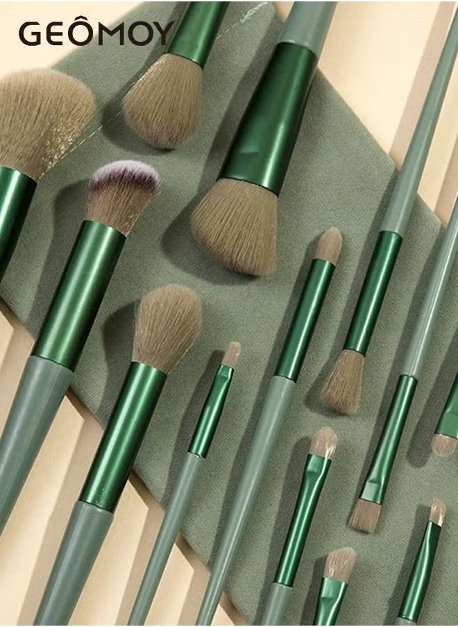 جيموي 13 قطعة فرشاة مكياج وحامل مع غطاء أكريليك ، منظم مستحضرات التجميل المقاوم للغبار حامل فرشاة ماكياج صندوق تخزين مع لؤلؤة بيضاء للحمام ، خزانة ملابس ، الغرور وكونترتوب - Image 3