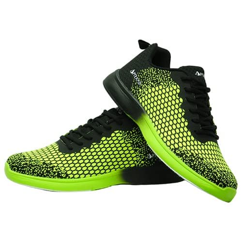 Pyramid Men's Path Lite Seamless Mesh Bowling Shoes - Black/Voltage Lime Size 9 - Image 5