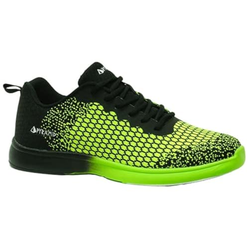 Pyramid Men's Path Lite Seamless Mesh Bowling Shoes - Black/Voltage Lime Size 9 - Image 1