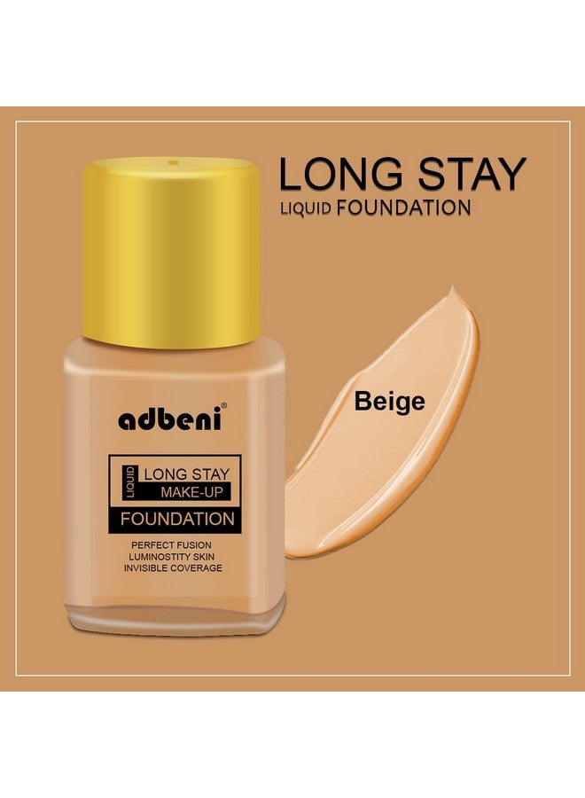 أدبيني كريم أساس متغير اللون 30 مل مع كريم أساس سائل ذهبي وردي 30 مل وبودرة وجه مضغوطة غير لامعة بعامل حماية من الشمس SPF-20 15 جم وإسفنجة مكياج احترافية ووندر، تطور تجميل بدون جهد - Image 3