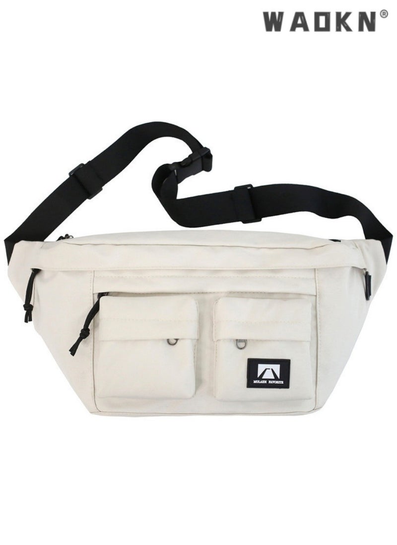 WAOKN Outdoor Leisure Chest Bag,Large Capacity Waterproof Crossbody Bag Fanny Pack Belt Bag,Adjustable Shoulder Bag Front Sling Pack Backpack,Outdoor Streetwear Strap Vest Chest Bag For Men Women Sport Bag  - Image 1