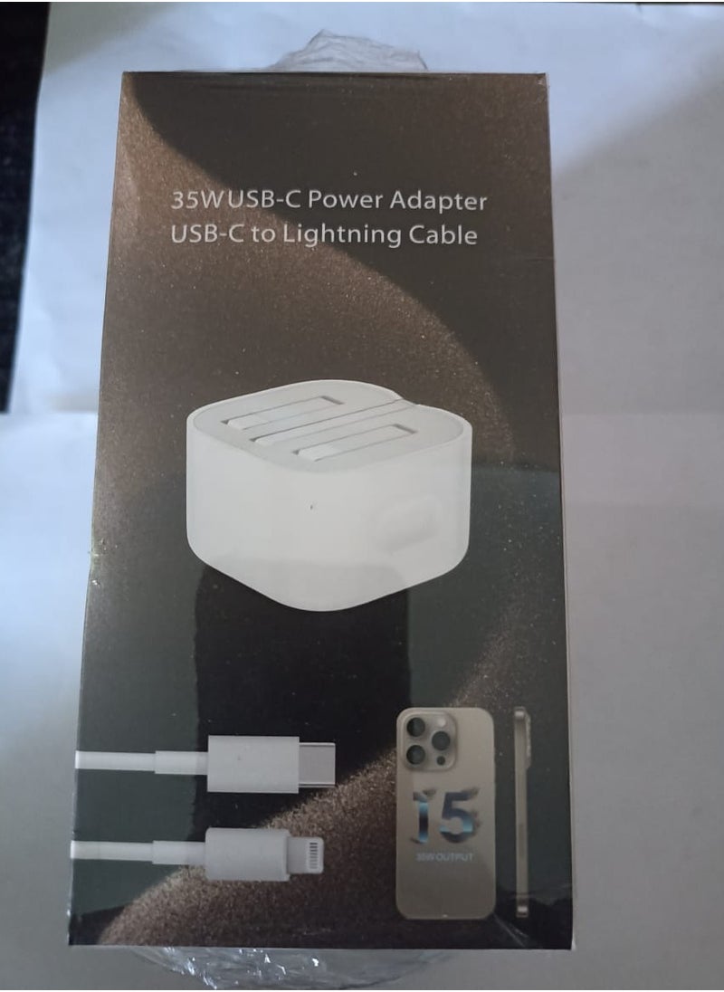 Generic - 35W USB-C Power Adapter with USB-C to Lightning Cable - Image 1