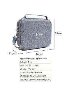 dji Portable Mini 3 Carrying Case, Large Capacity Strong And Stable Eva Storage Shoulder Bag, Hard Shell Storage Bag Travel Handbag For DJI Mini 3 Drone Accessories, (Grey)  - Image 5