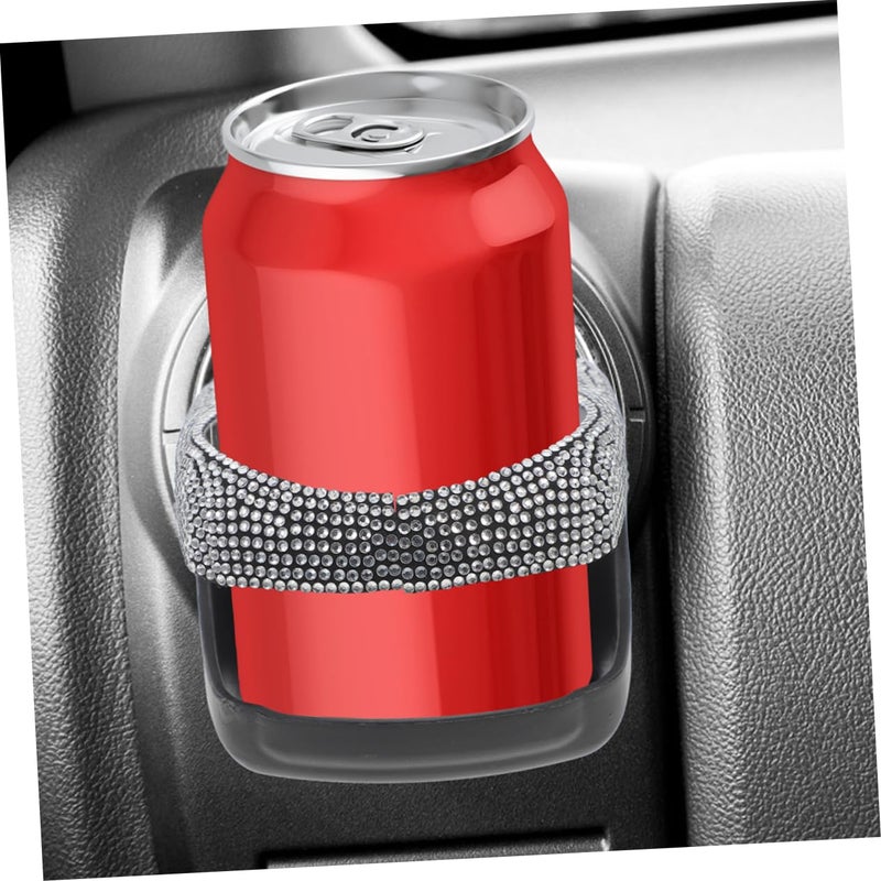 2Pcs Multi Functional Car Cup Holder Rhinestone Design Auto Drink Organizer - Image 5