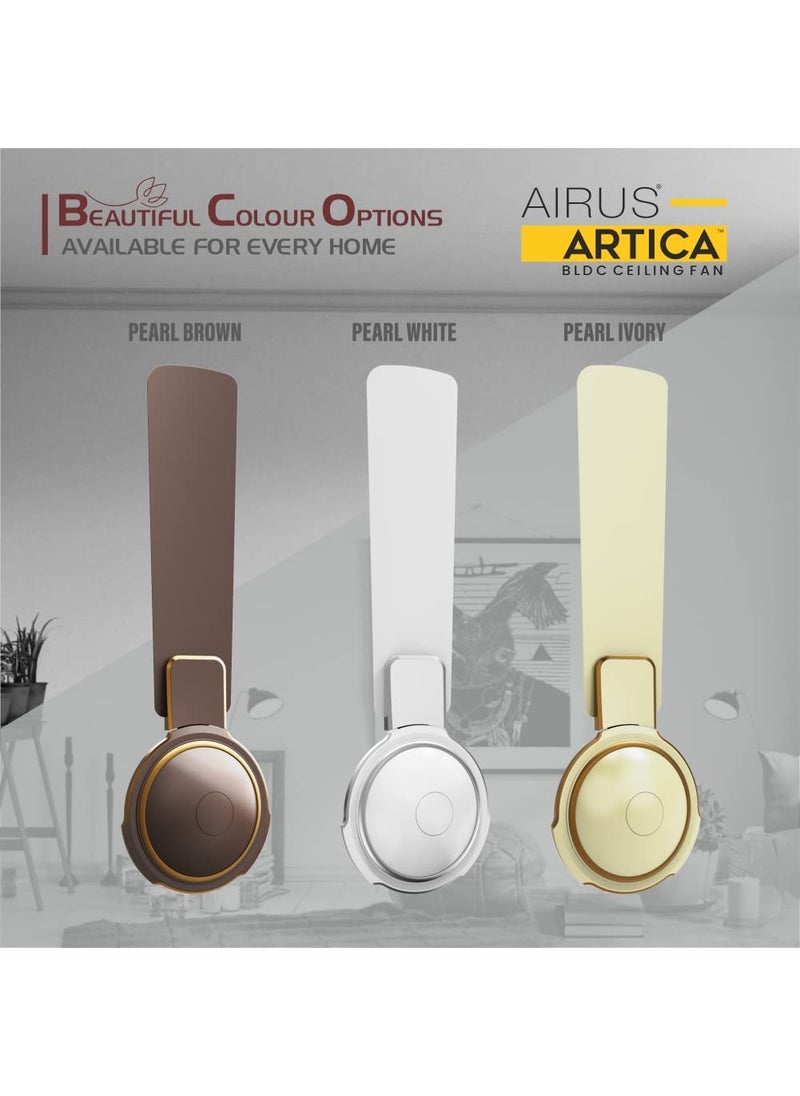 AIRUS AIRUS Great White BLDC ARTICA 1200mm48inch High speed 3 blade 32W BLDC Ceiling Fan 5 Star Pearl White  - Image 5