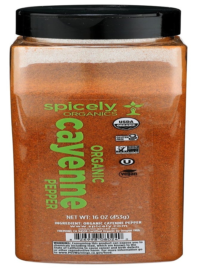 Spicely Organic Cayenne Pepper 16 Oz Certified Gluten Free - Image 2