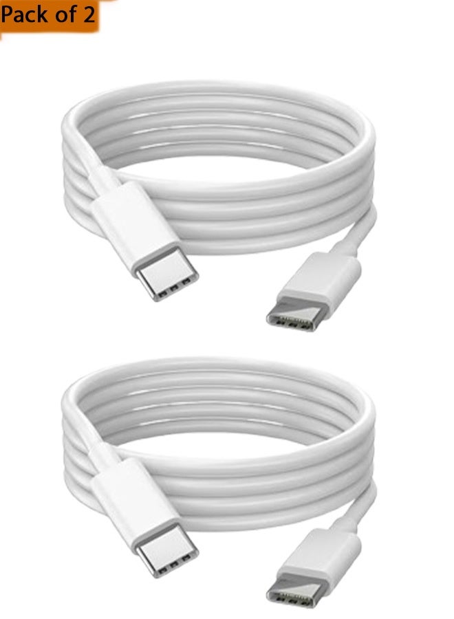 Taimi Pack of 2 USB-C to USB-C Fast Charging Cables White 2m, 60W - Image 1