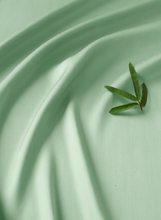 Shunjie.Home طقم واقيات وسائد من الفسكوز المصنوع من الخيزران، قطعتان، لون أخضر ساغا K - Image 2