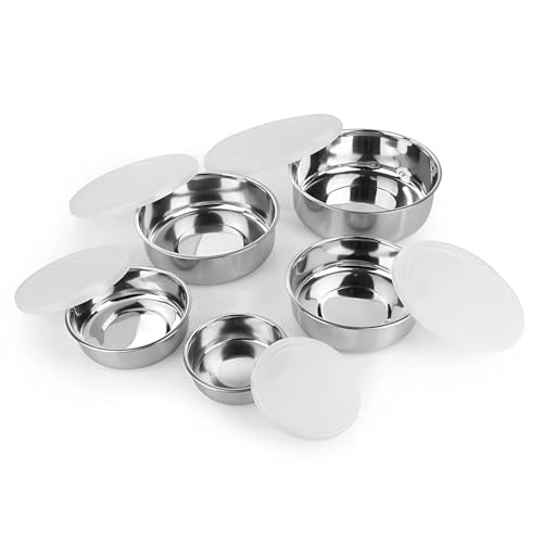 Touchcart Stainless Steel Food Storage Containers Set of 5 with Airtight Leak Proof BPA Free Lids,Heavy Duty Stackable Steel Bowls for Kitchen Fridge Meal Prep Chapati Roti Snacks Lunch Tiffin Storage - Image 4