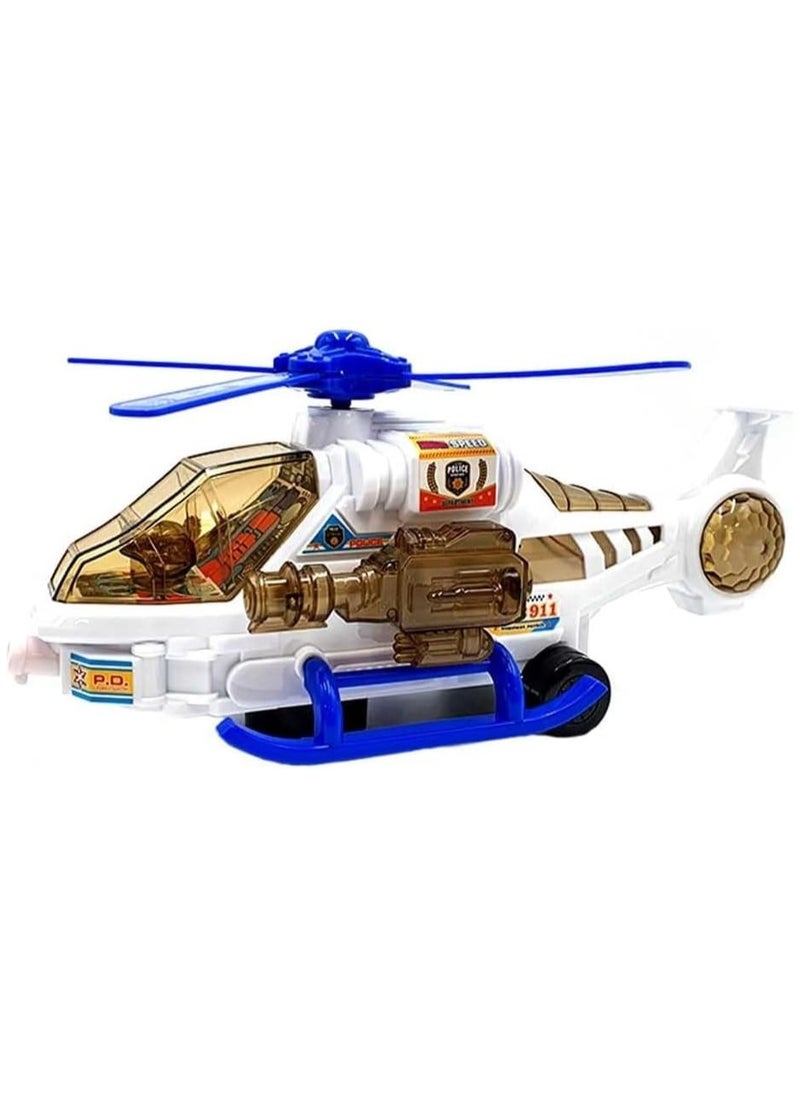 TOY GARDEN Police Helicopter Toy with Bump & Go Action – Light & Sound Educational Helicopter Toy for Kids Ages 3+ – Fun Gift for Boys & Girls  - Image 1