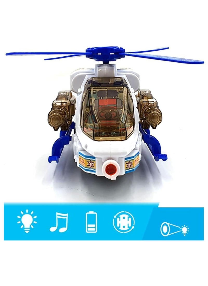 TOY GARDEN Police Helicopter Toy with Bump & Go Action – Light & Sound Educational Helicopter Toy for Kids Ages 3+ – Fun Gift for Boys & Girls  - Image 2