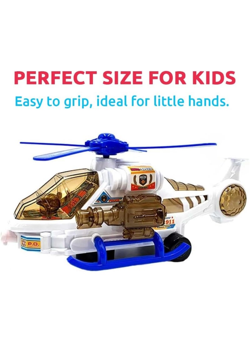 TOY GARDEN Police Helicopter Toy with Bump & Go Action – Light & Sound Educational Helicopter Toy for Kids Ages 3+ – Fun Gift for Boys & Girls  - Image 3