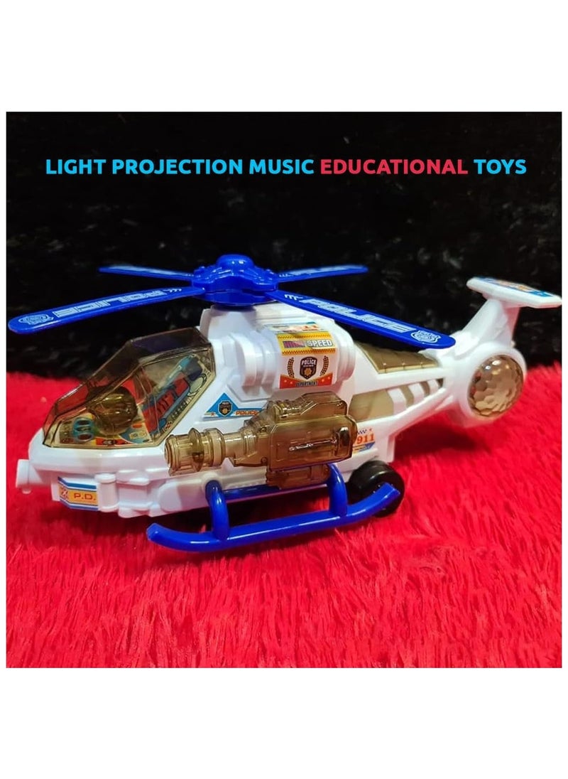 TOY GARDEN Police Helicopter Toy with Bump & Go Action – Light & Sound Educational Helicopter Toy for Kids Ages 3+ – Fun Gift for Boys & Girls  - Image 4