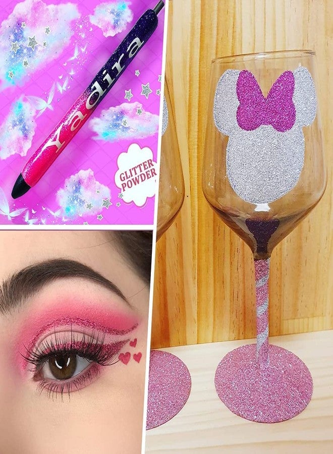 SNOOGG 350 Gram Shimmering Pink Glitter Powder for Resin, Nail Art, DIY Crafts, Holiday Decor, and Creative Painting Projects. - Image 3